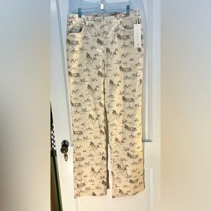 NWT Etcetera Cream and Black Patterned Pants